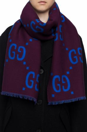 Patterned scarf with a logo, zdjęcie 2 Patterned scarf with a logo od Gucci
